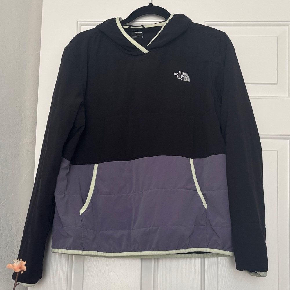 The North Face Two-Tone Black and Purple Quilted jacket